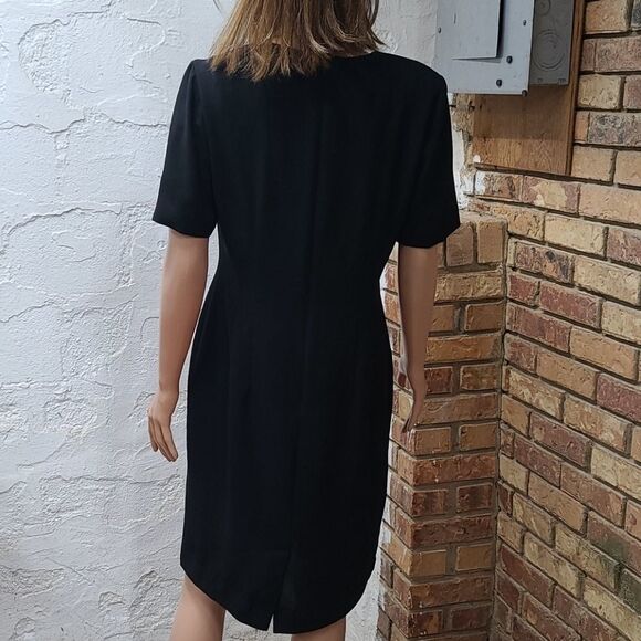 Worthington Vintage nipped waist black dress - Picture 3 of 10